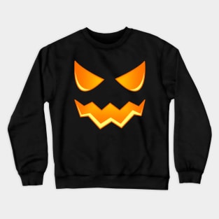 halloween scary face pumpkin costume Crewneck Sweatshirt